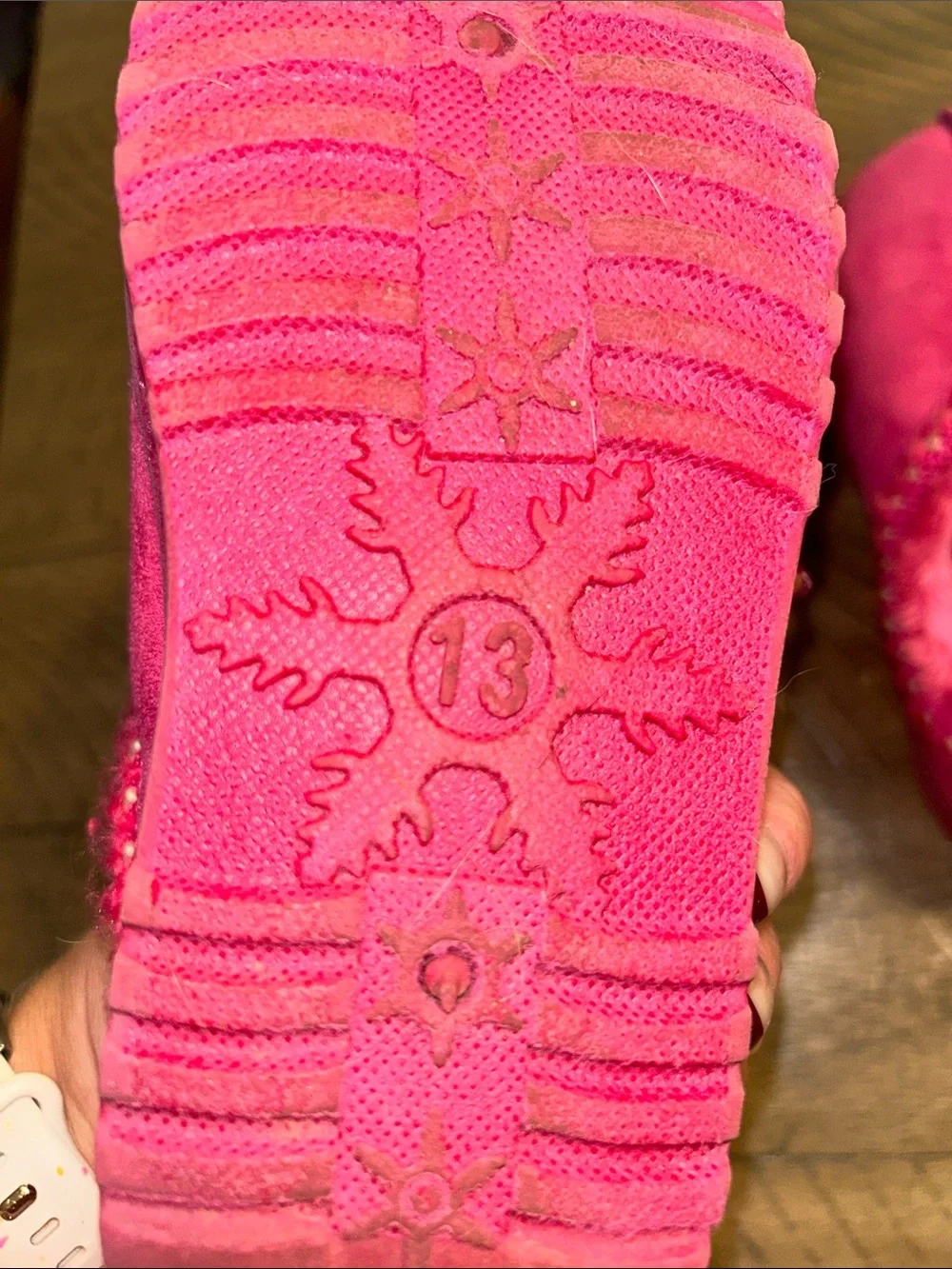 Sonoma Kids Ugg style slip on shoes Hot Pink size 13
